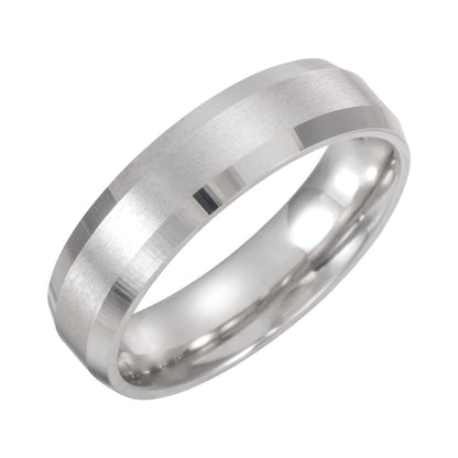 Beveled-Edge Band with Satin Finish