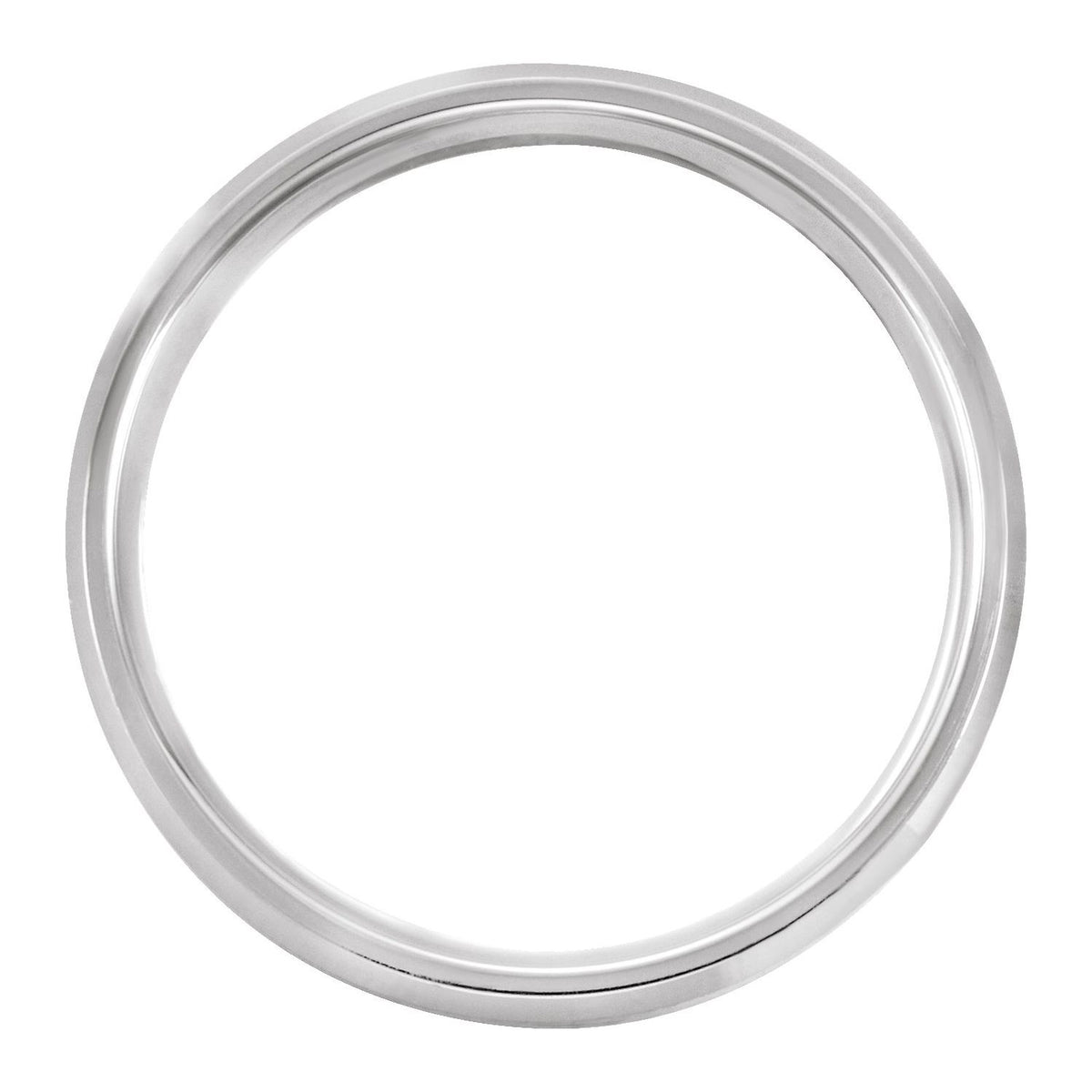 Beveled-Edge Comfort-Fit Flat Band, 6 mm