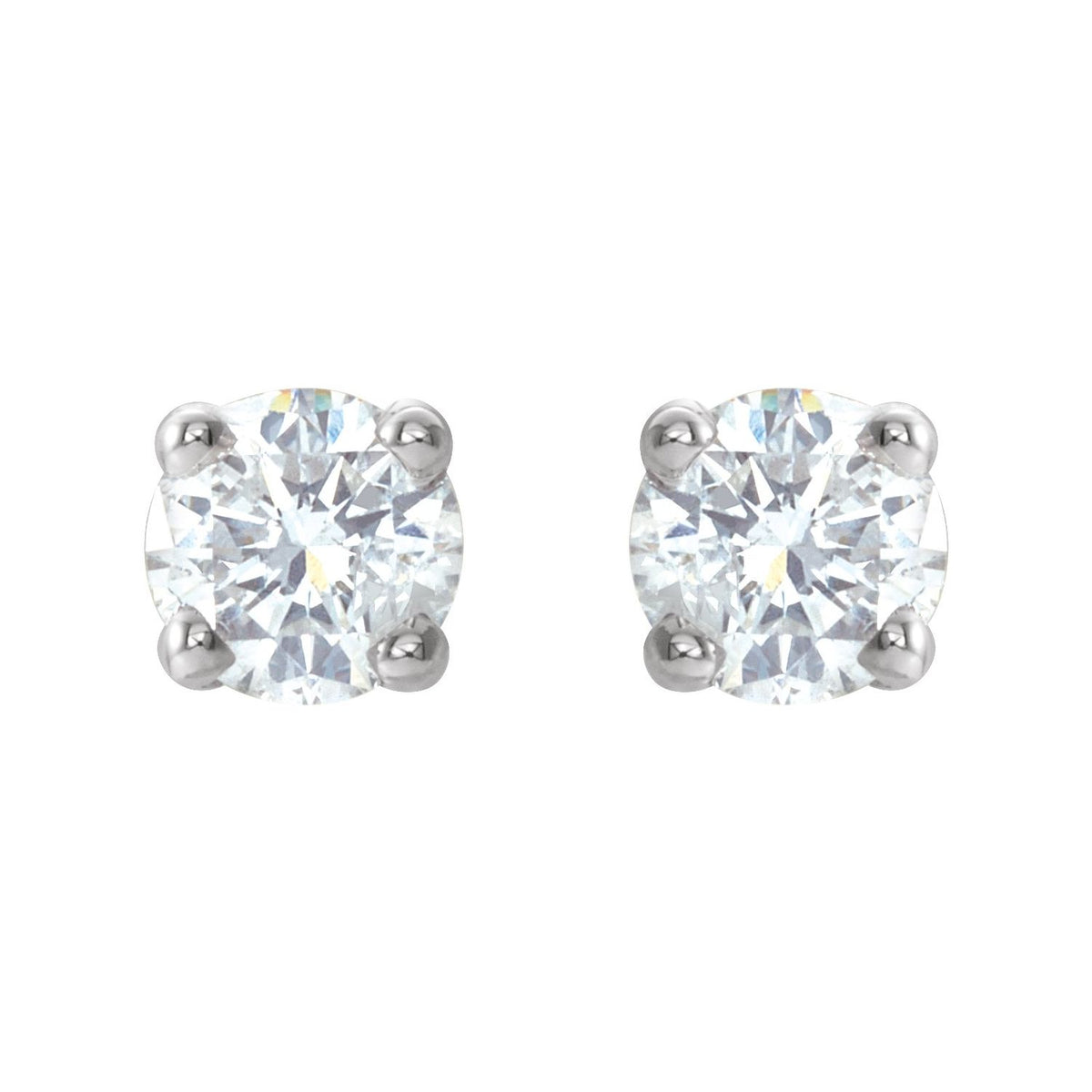 Sterling Silver 1/2 CTW Lab-Grown Diamond Earrings