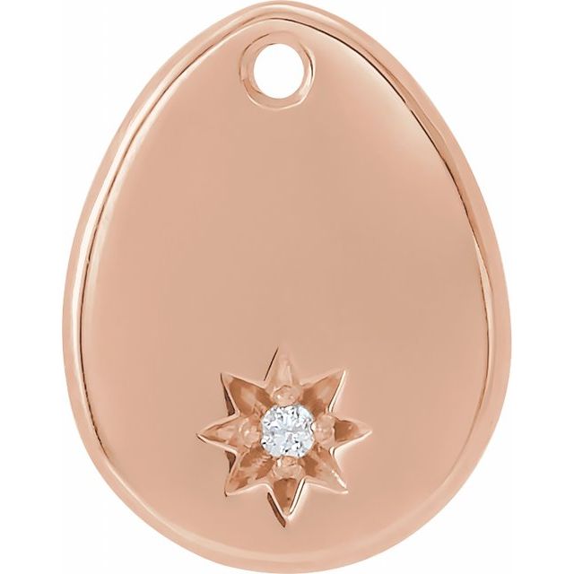 .005 CT Natural Diamond Pear Dangle