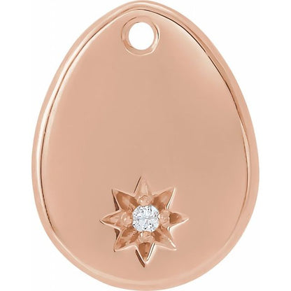 .005 CT Natural Diamond Pear Dangle