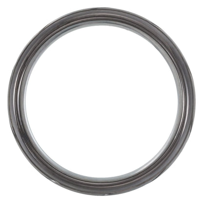 Black PVD Tungsten Tread Pattern Comfort-Fit Flat Band, 8 mm