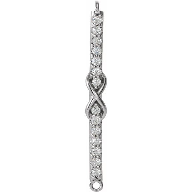 0.125 CTW Natural Diamond Infinity-Inspired Link
