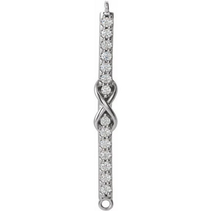 0.125 CTW Natural Diamond Infinity-Inspired Link
