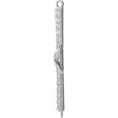 0.125 CTW Natural Diamond Infinity-Inspired Link