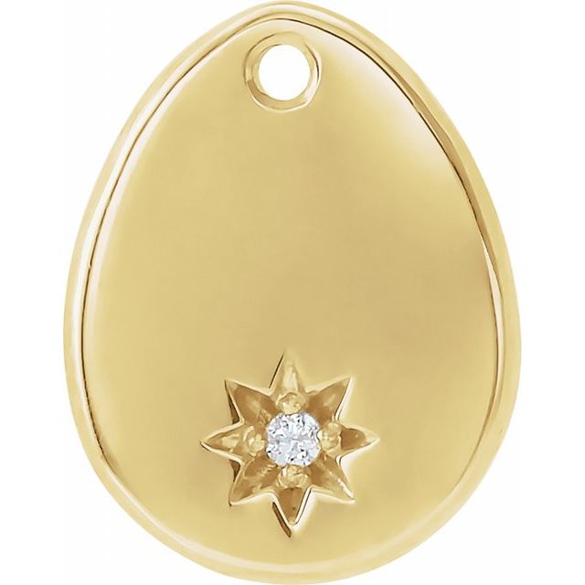 .005 CT Natural Diamond Pear Dangle