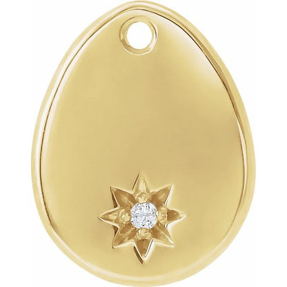 .005 CT Natural Diamond Pear Dangle