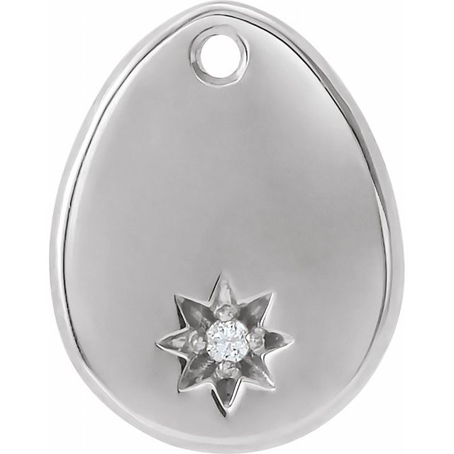 .005 CT Natural Diamond Pear Dangle