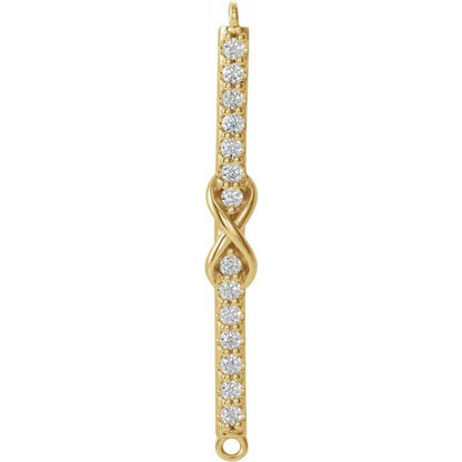 0.125 CTW Natural Diamond Infinity-Inspired Link
