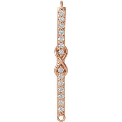 0.125 CTW Natural Diamond Infinity-Inspired Link