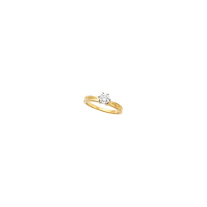 14K Yellow Gold Band, 2.8 mm, Solitaire Engagement