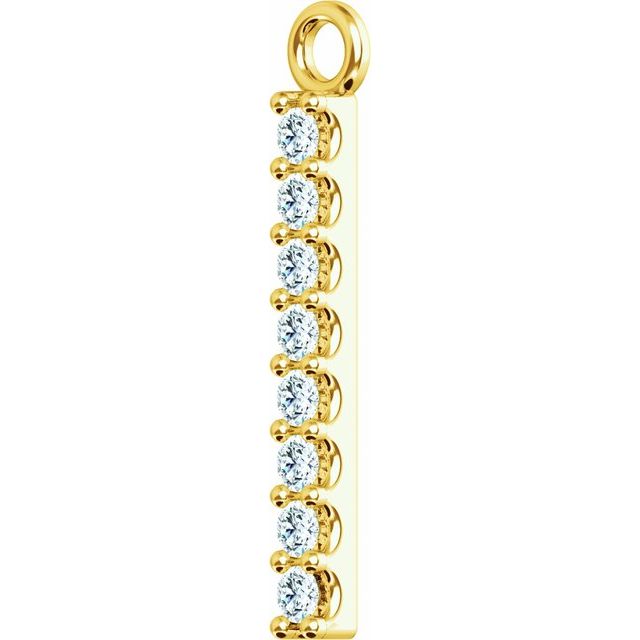 .07 CTW Natural Diamond Bar Dangle