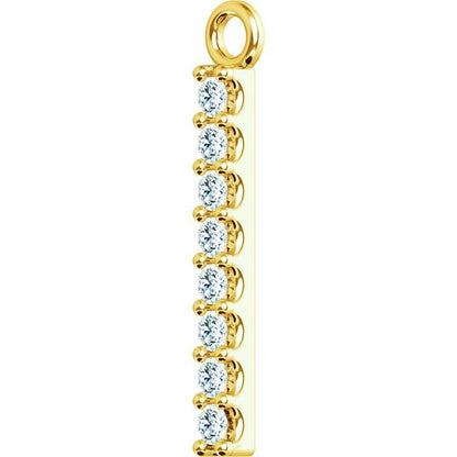 .07 CTW Natural Diamond Bar Dangle