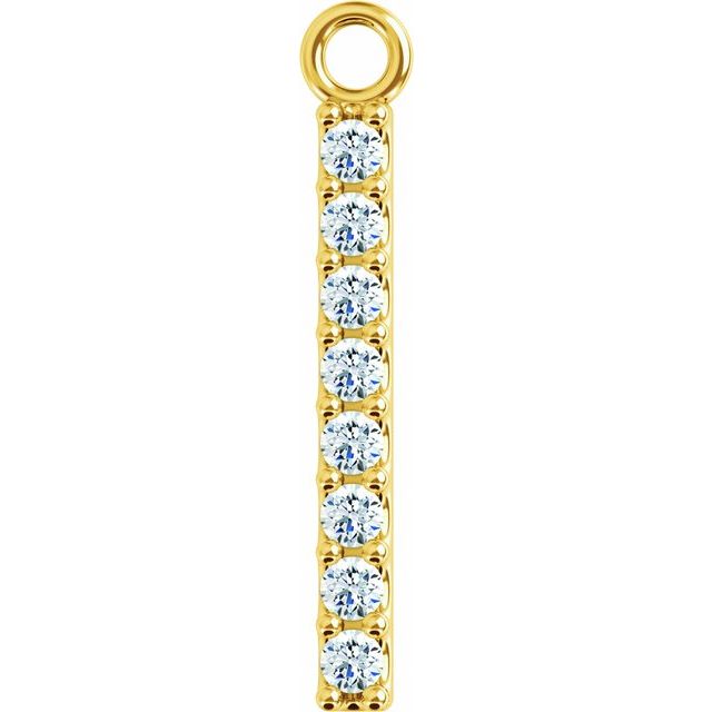 .07 CTW Natural Diamond Bar Dangle