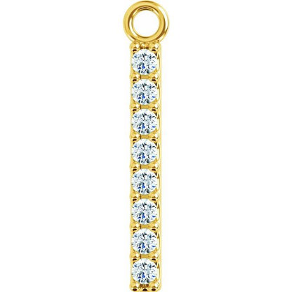 .07 CTW Natural Diamond Bar Dangle