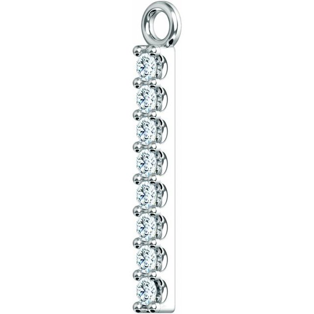 .07 CTW Natural Diamond Bar Dangle