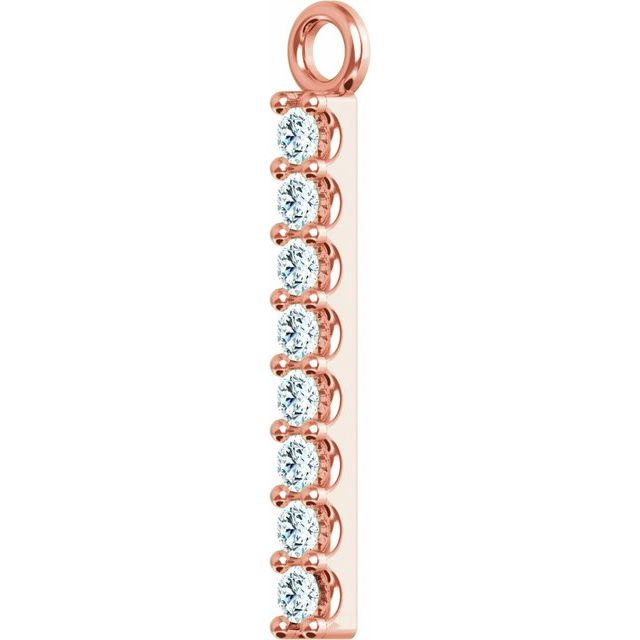 .07 CTW Natural Diamond Bar Dangle