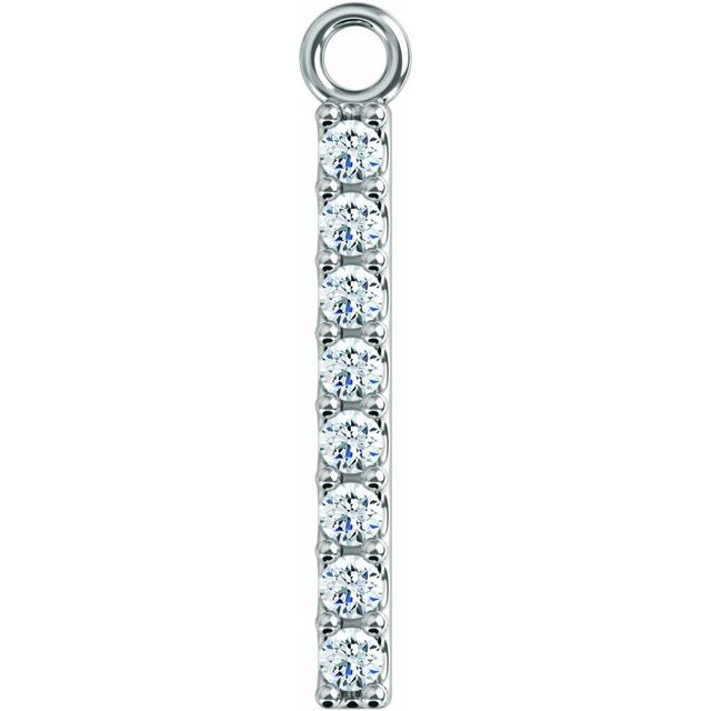 .07 CTW Natural Diamond Bar Dangle