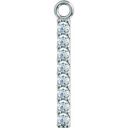 .07 CTW Natural Diamond Bar Dangle