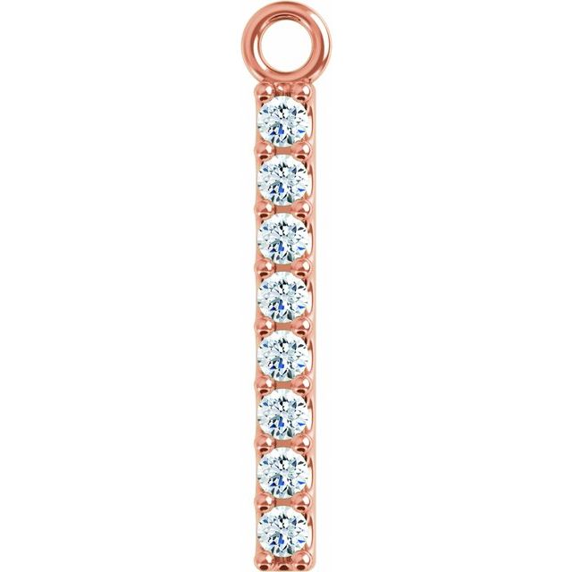 .07 CTW Natural Diamond Bar Dangle