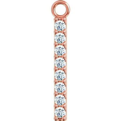.07 CTW Natural Diamond Bar Dangle
