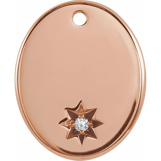 .005 CT Lab-Grown Diamond Starburst Dangle, 7.7 mm x 10 mm