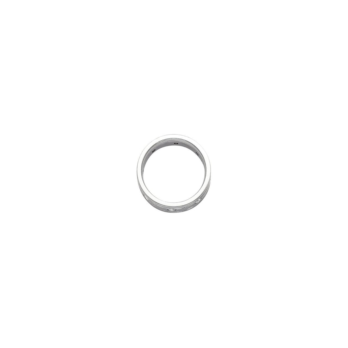14K White Gold 1/2 CTW Natural Diamond Grooved Band