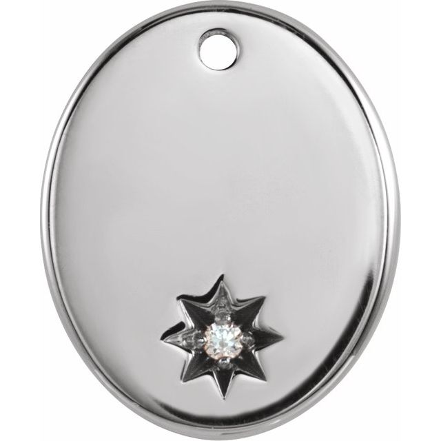 .005 CT Lab-Grown Diamond Starburst Dangle, 9 mm x 11 mm