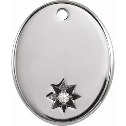 .005 CT Lab-Grown Diamond Starburst Dangle, 9 mm x 11 mm