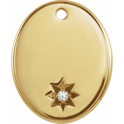 .005 CT Lab-Grown Diamond Starburst Dangle, 10 mm x 10 mm