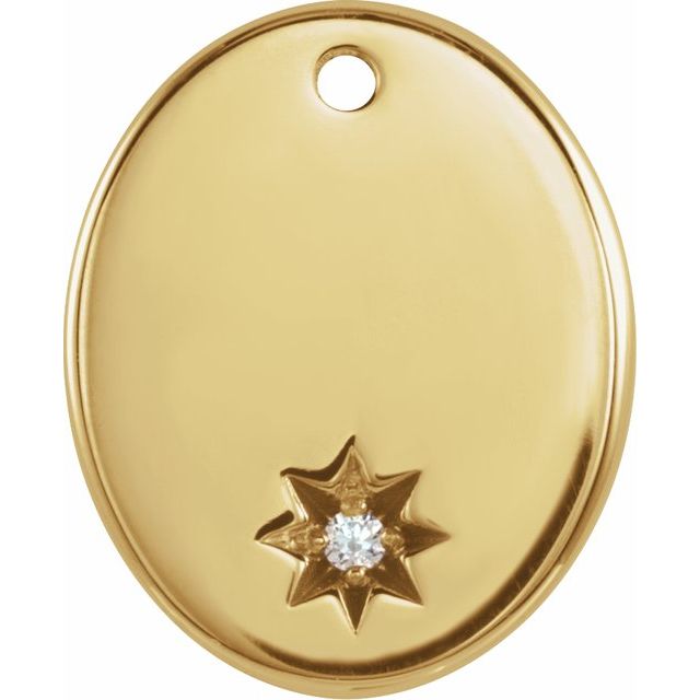 .005 CT Lab-Grown Diamond Starburst Dangle, 9 mm x 11 mm