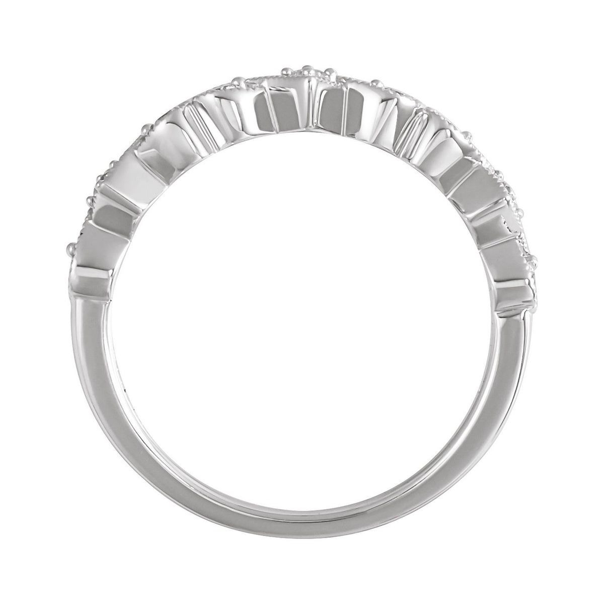 14K White Gold 1/5 CTW Natural Diamond Anniversary Band, 1.3 mm