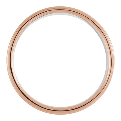 14K White/Rose Gold 1/3 CTW Black Natural Diamond Band