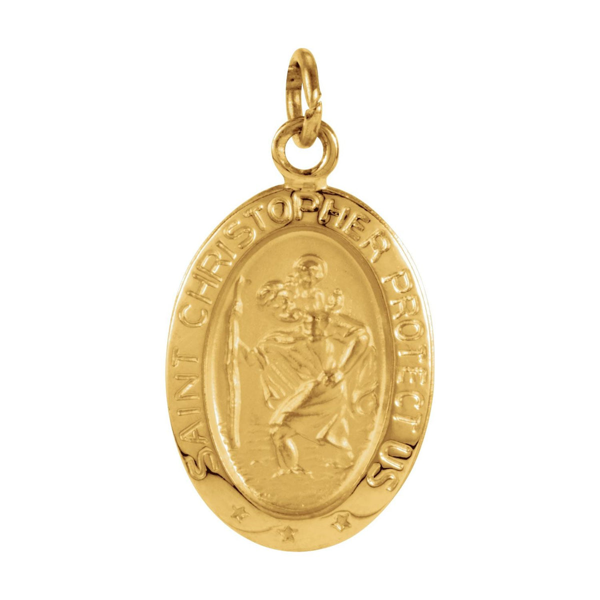 15x11 mm Oval St. Christopher Medal