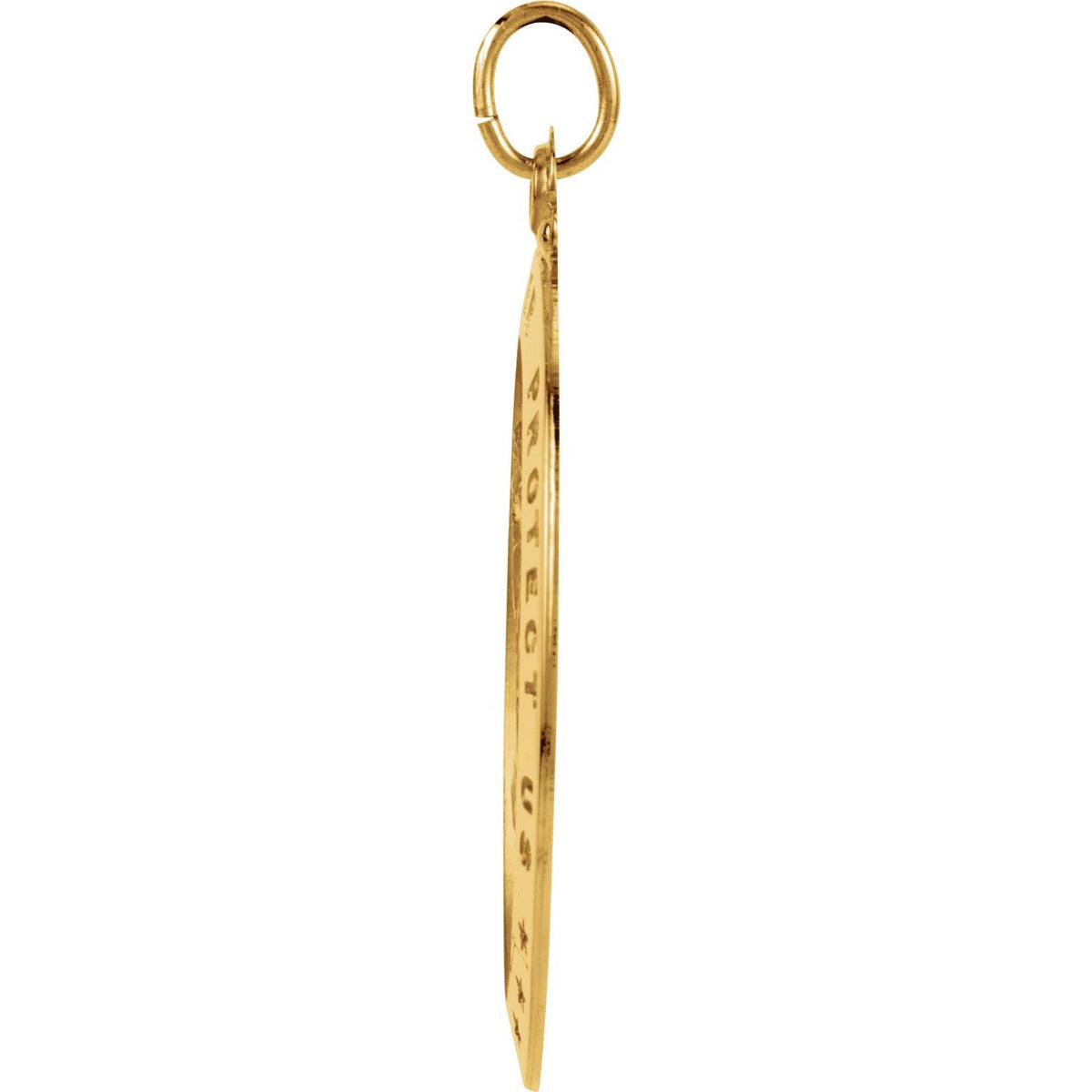 14K Yellow Gold 29x20 mm Oval St. Christopher Medal
