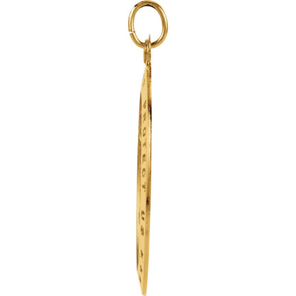 14K Yellow Gold 29x20 mm Oval St. Christopher Medal