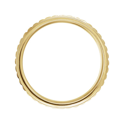 Stepped-Edge Grooved Flat Band