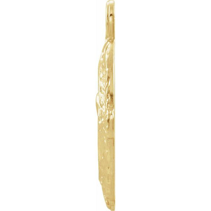 14K Yellow Gold Sacred Heart of Jesus Dangle