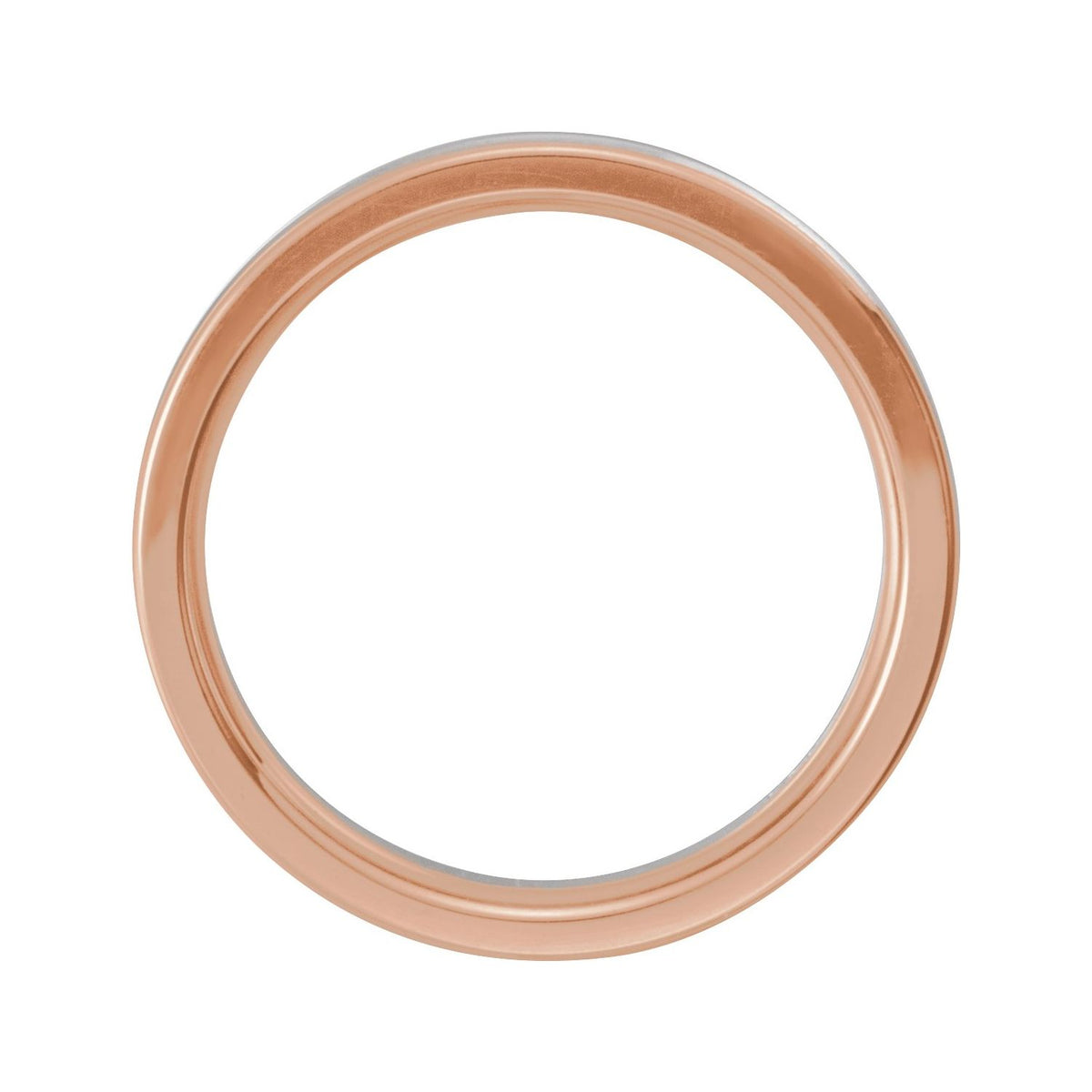 Grooved Comfort-Fit Half Round Band, 4 mm