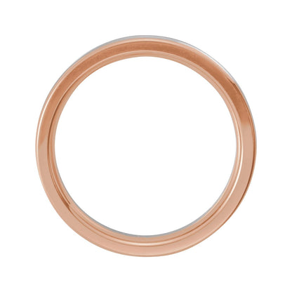 Grooved Comfort-Fit Half Round Band, 4 mm
