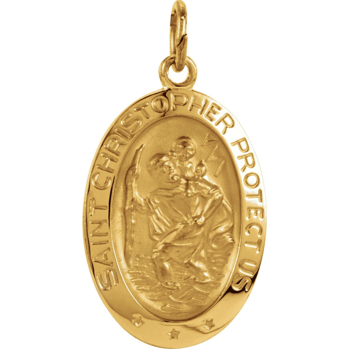19x14 mm Oval St. Christopher Medal