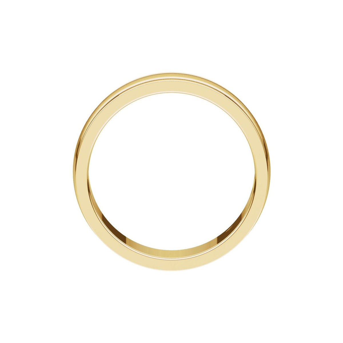 Milgrain Edge Comfort-Fit Flat Band, 7 mm