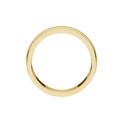 Milgrain Edge Comfort-Fit Flat Band, 7 mm
