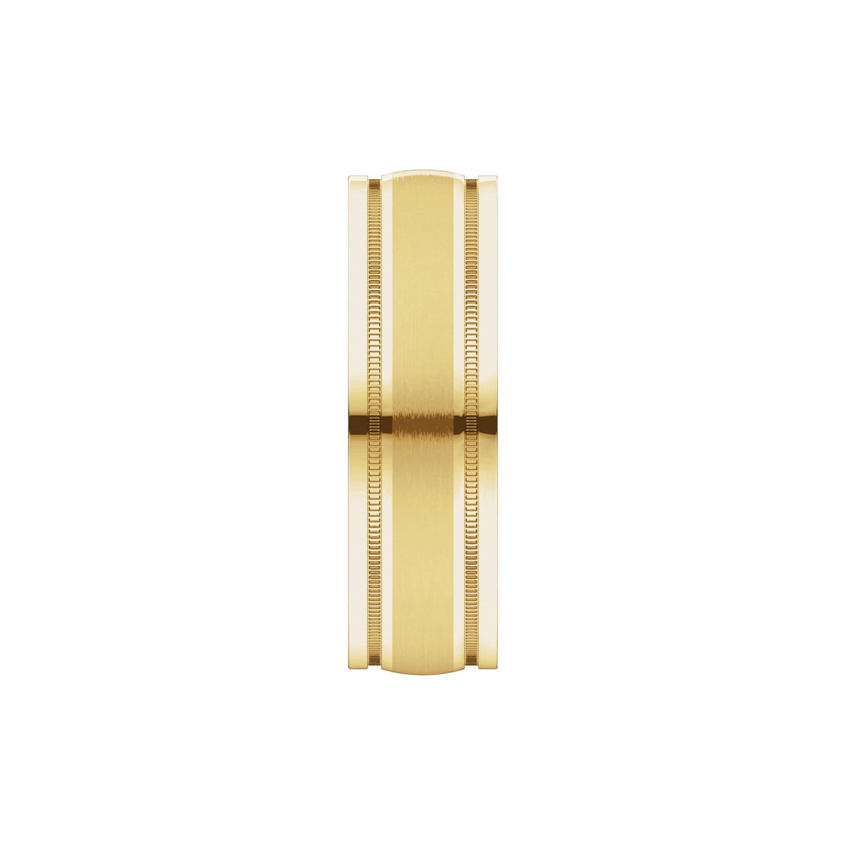 Milgrain Edge Comfort-Fit Flat Band, 7 mm