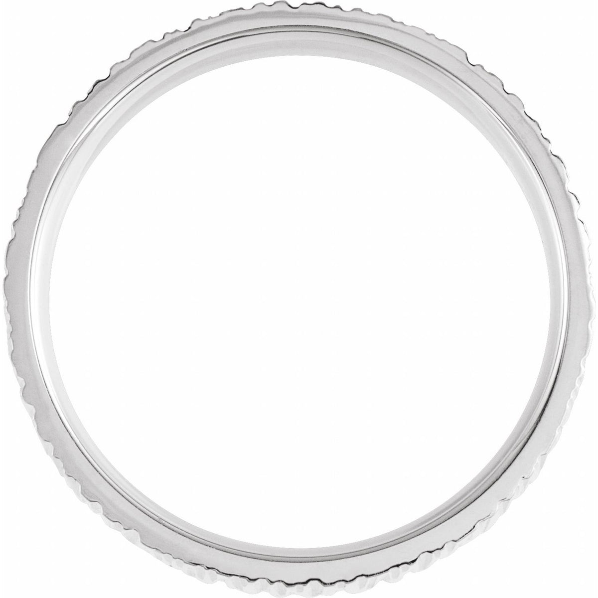 Tree Bark-Inspired Comfort-Fit Flat Band, 6 mm