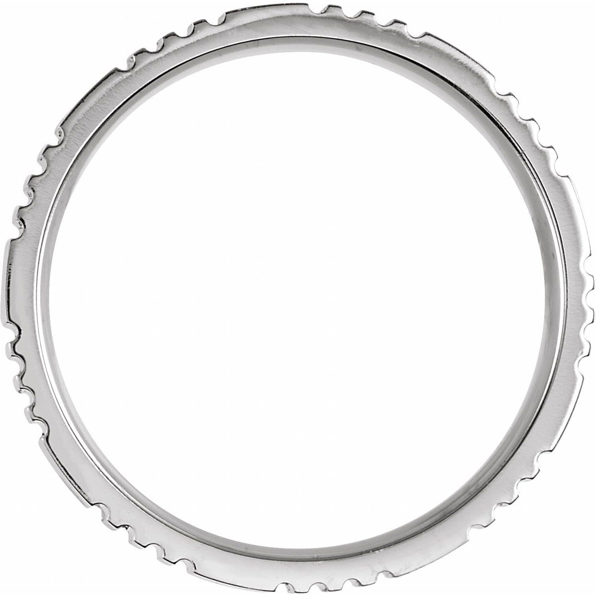 Grooved Comfort-Fit Flat Band, 5 mm