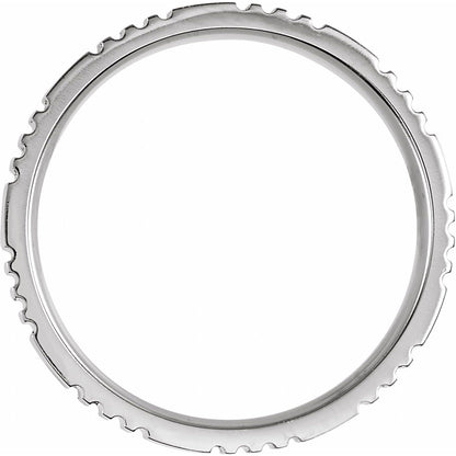 Grooved Comfort-Fit Flat Band, 5 mm
