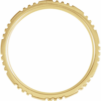 Grooved Comfort-Fit Flat Band, 5 mm