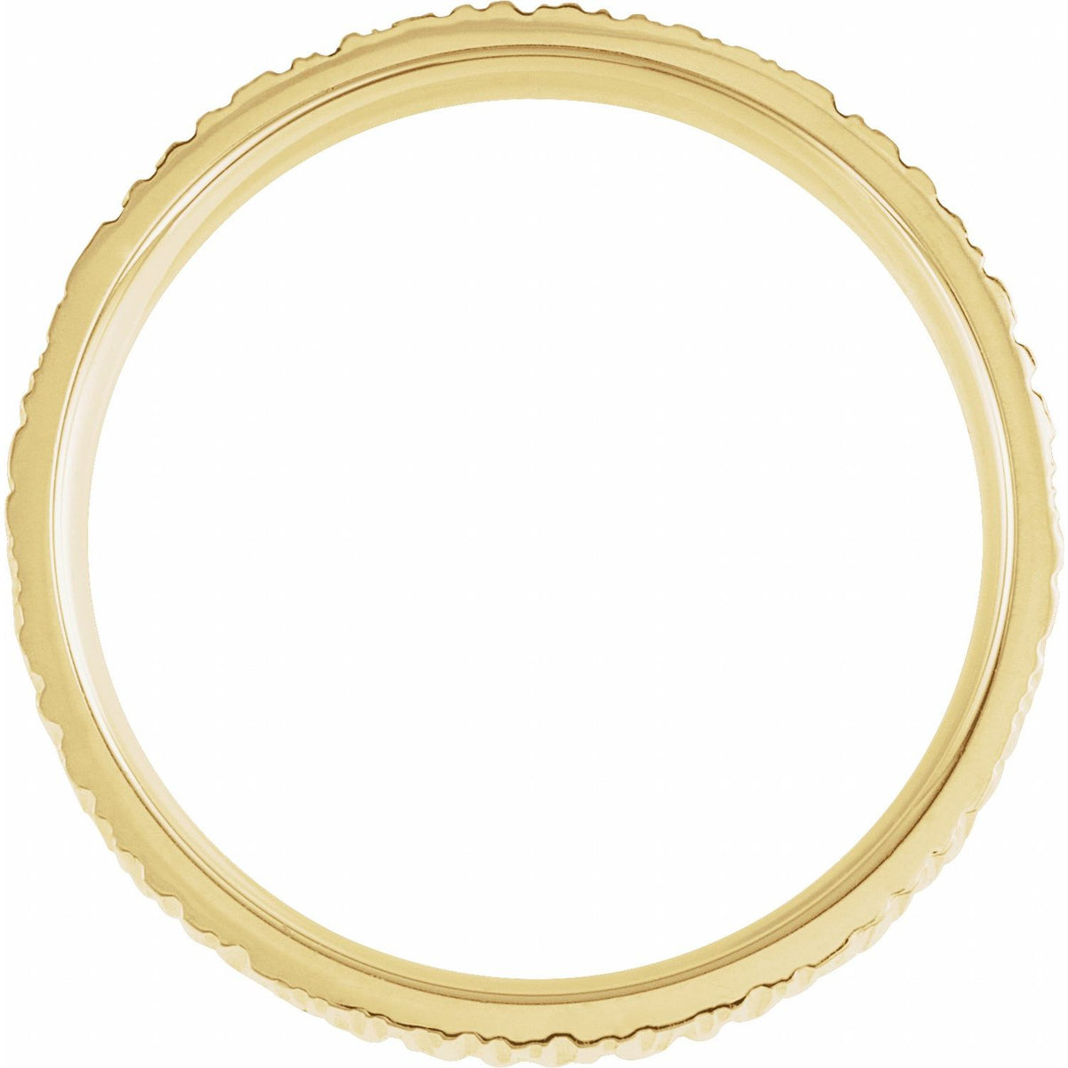 Tree Bark-Inspired Comfort-Fit Flat Band, 6 mm