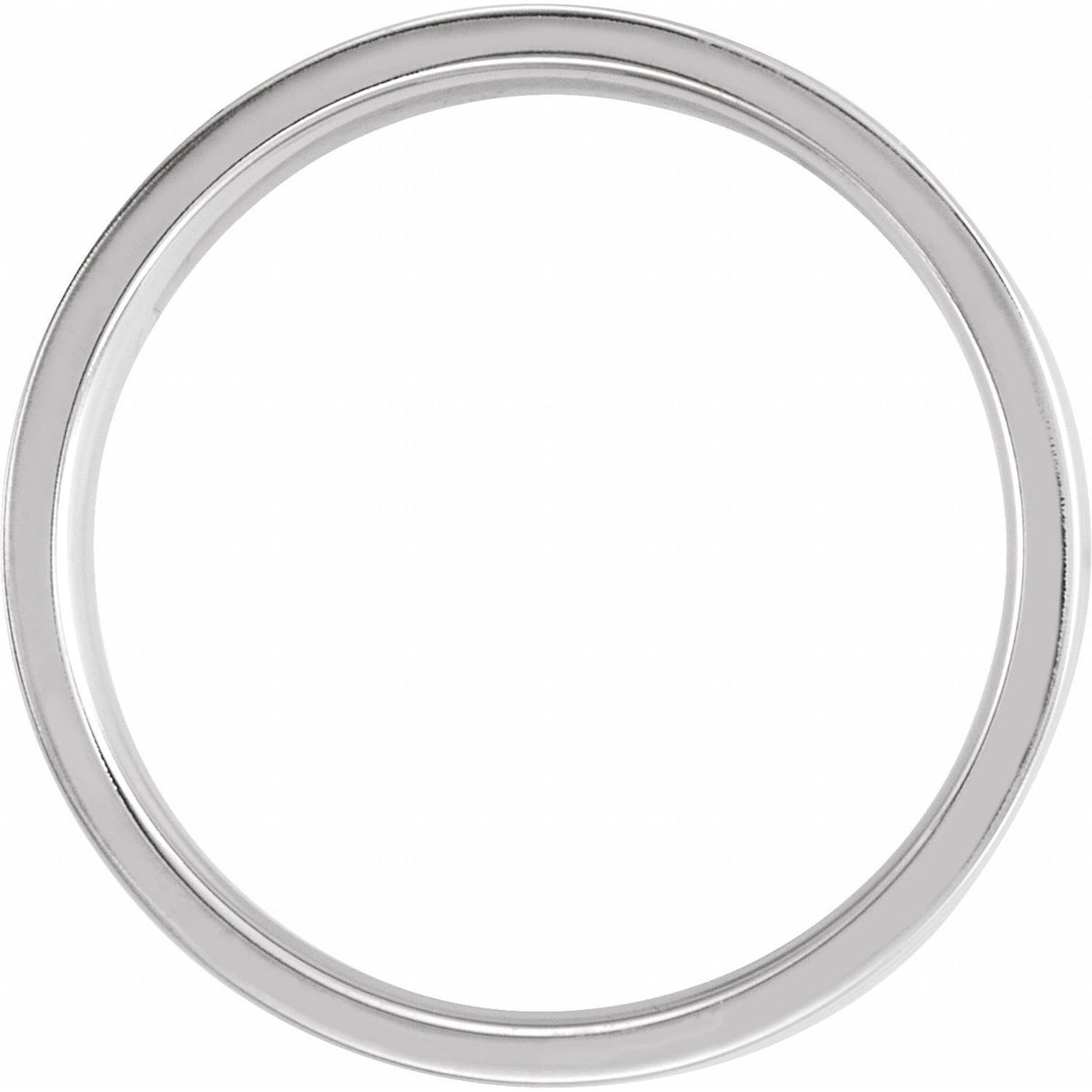 Grooved Comfort-Fit Flat Band, 6 mm